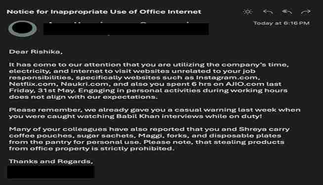 HR Insights: HR Warned an Employee for Social Media and Netflix Use in Duty Hours - SightsIn Plus
