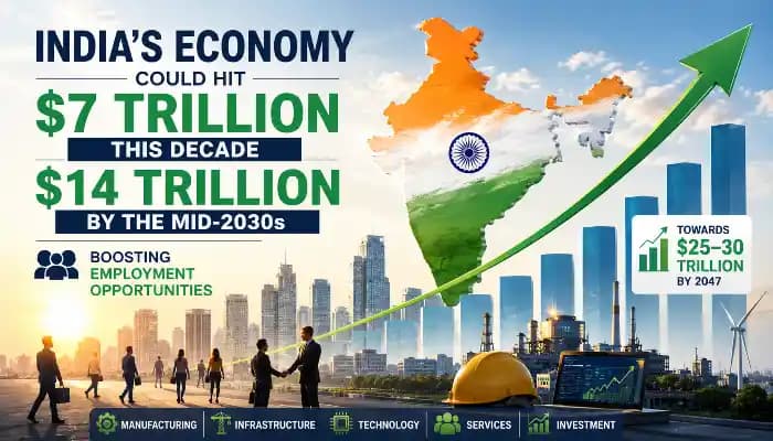 SightsIn Plus Article: India’s Economy Could Hit $7 Trillion This Decade, Boosting Jobs