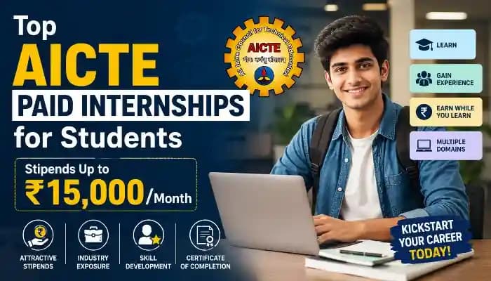 Top AICTE Paid Internships for Students, Stipends Up to ,