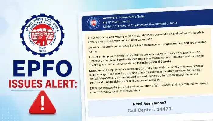 EPFO Issues Alert PF Claims May Be Delayed for Two Weeks..